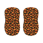 Orange Halloween Pumpkin Pattern Print Bar Stool Covers