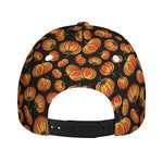 Orange Halloween Pumpkin Pattern Print Baseball Cap