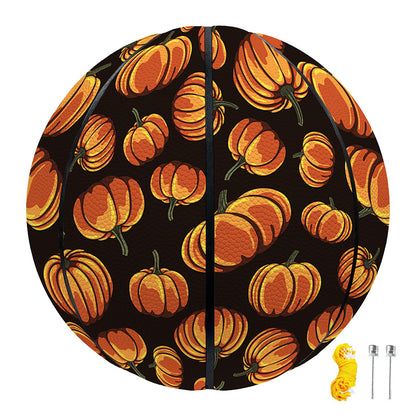 Orange Halloween Pumpkin Pattern Print Basketball