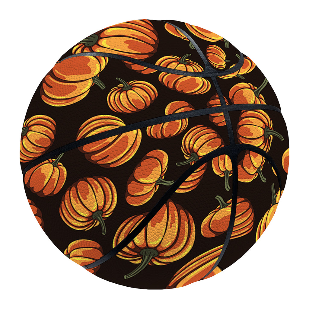 Orange Halloween Pumpkin Pattern Print Basketball