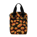 Orange Halloween Pumpkin Pattern Print Bible Tote Bag