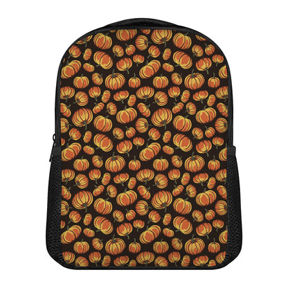 Orange Halloween Pumpkin Pattern Print Casual Backpack