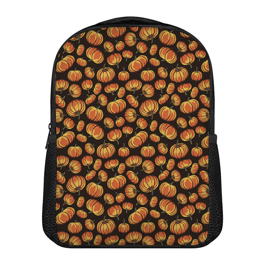 Orange Halloween Pumpkin Pattern Print Casual Backpack
