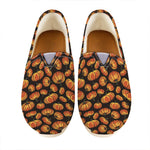 Orange Halloween Pumpkin Pattern Print Casual Shoes