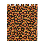 Orange Halloween Pumpkin Pattern Print Curtain