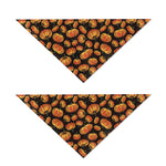 Orange Halloween Pumpkin Pattern Print Dog Bandana