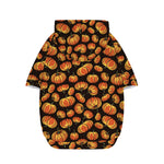 Orange Halloween Pumpkin Pattern Print Dog Zip Up Hoodie