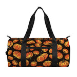 Orange Halloween Pumpkin Pattern Print Gym Bag