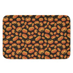 Orange Halloween Pumpkin Pattern Print Indoor Door Mat