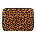 Orange Halloween Pumpkin Pattern Print Laptop Sleeve