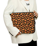 Orange Halloween Pumpkin Pattern Print Laptop Sleeve