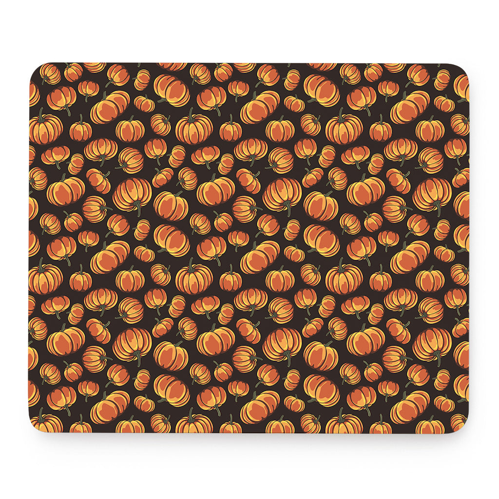 Orange Halloween Pumpkin Pattern Print Mouse Pad