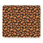 Orange Halloween Pumpkin Pattern Print Mouse Pad