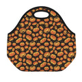 Orange Halloween Pumpkin Pattern Print Neoprene Lunch Bag