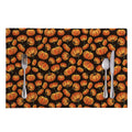 Orange Halloween Pumpkin Pattern Print Placemat