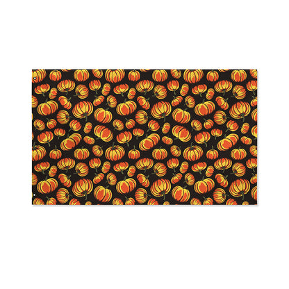 Orange Halloween Pumpkin Pattern Print Polyester Flag