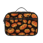Orange Halloween Pumpkin Pattern Print Portable Lunch Bag
