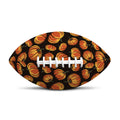 Orange Halloween Pumpkin Pattern Print Rugby Ball