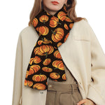 Orange Halloween Pumpkin Pattern Print Scarf