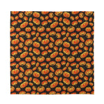 Orange Halloween Pumpkin Pattern Print Silk Bandana