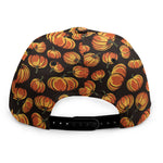 Orange Halloween Pumpkin Pattern Print Snapback Cap