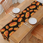 Orange Halloween Pumpkin Pattern Print Table Runner