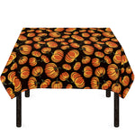 Orange Halloween Pumpkin Pattern Print Tablecloth