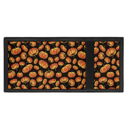 Orange Halloween Pumpkin Pattern Print Trifold Wallet