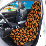 Orange Halloween Pumpkin Pattern Print Waterproof Car Seat Cover