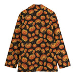 Orange Halloween Pumpkin Pattern Print Women's Blazer