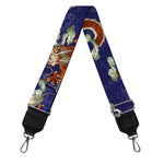 Orange Japanese Dragon Pattern Print Bag Strap