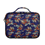 Orange Japanese Dragon Pattern Print Briefcase Bible Bag