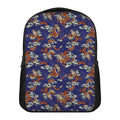 Orange Japanese Dragon Pattern Print Casual Backpack
