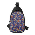 Orange Japanese Dragon Pattern Print Sling Bag