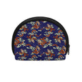 Orange Japanese Dragon Pattern Print Coin Purse