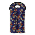 Orange Japanese Dragon Pattern Print Double Neoprene Wine Tote