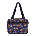 Orange Japanese Dragon Pattern Print Double Strap Bible Bag