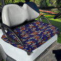 Orange Japanese Dragon Pattern Print Golf Cart Seat Cover