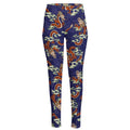 Orange Japanese Dragon Pattern Print High-Waisted Pocket Leggings