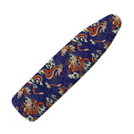 Orange Japanese Dragon Pattern Print Ironing Board Cover