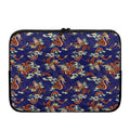Orange Japanese Dragon Pattern Print Laptop Sleeve