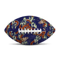 Orange Japanese Dragon Pattern Print Rugby Ball