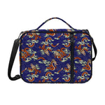 Orange Japanese Dragon Pattern Print Shoulder Strap Bible Bag