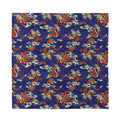 Orange Japanese Dragon Pattern Print Silk Bandana