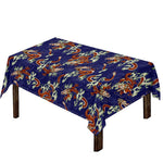 Orange Japanese Dragon Pattern Print Tablecloth