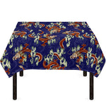 Orange Japanese Dragon Pattern Print Tablecloth