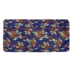 Orange Japanese Dragon Pattern Print Towel