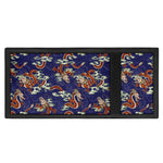 Orange Japanese Dragon Pattern Print Trifold Wallet