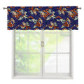 Orange Japanese Dragon Pattern Print Window Valance