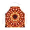 Orange Kaleidoscope Print Adjustable Apron